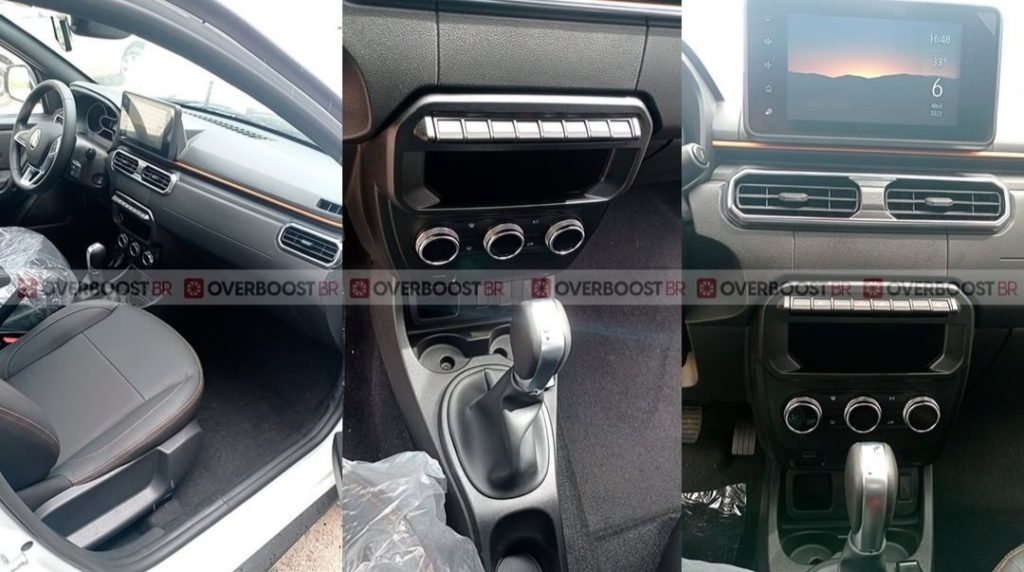 Renault Oroch 2023 interior filtrado