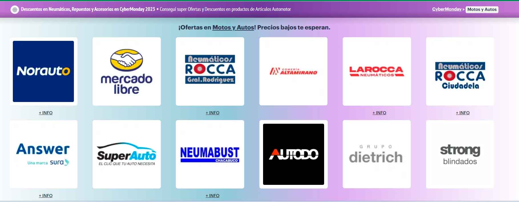 cybermonday de motos y autos 2023