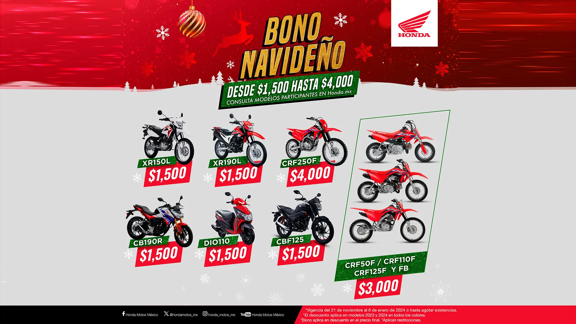 Honda Bono Navideño 2023